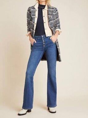 Pilcro Anthropologie High Rise Skinny Bootcut Jean 28 70s preppy fall